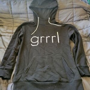 Grrrl long line hoodie
